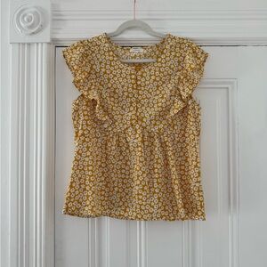 Pleione Yellow Floral Blouse